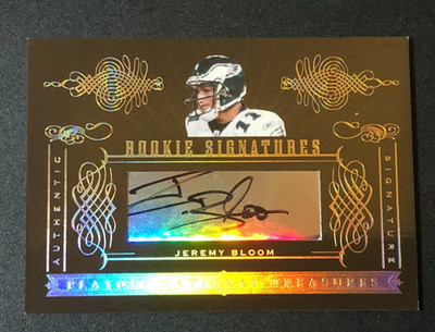 2006 National Treasures JEREMY BLOOM #167 Rookie Auto RC/52 EAGLES   Skiing HOF