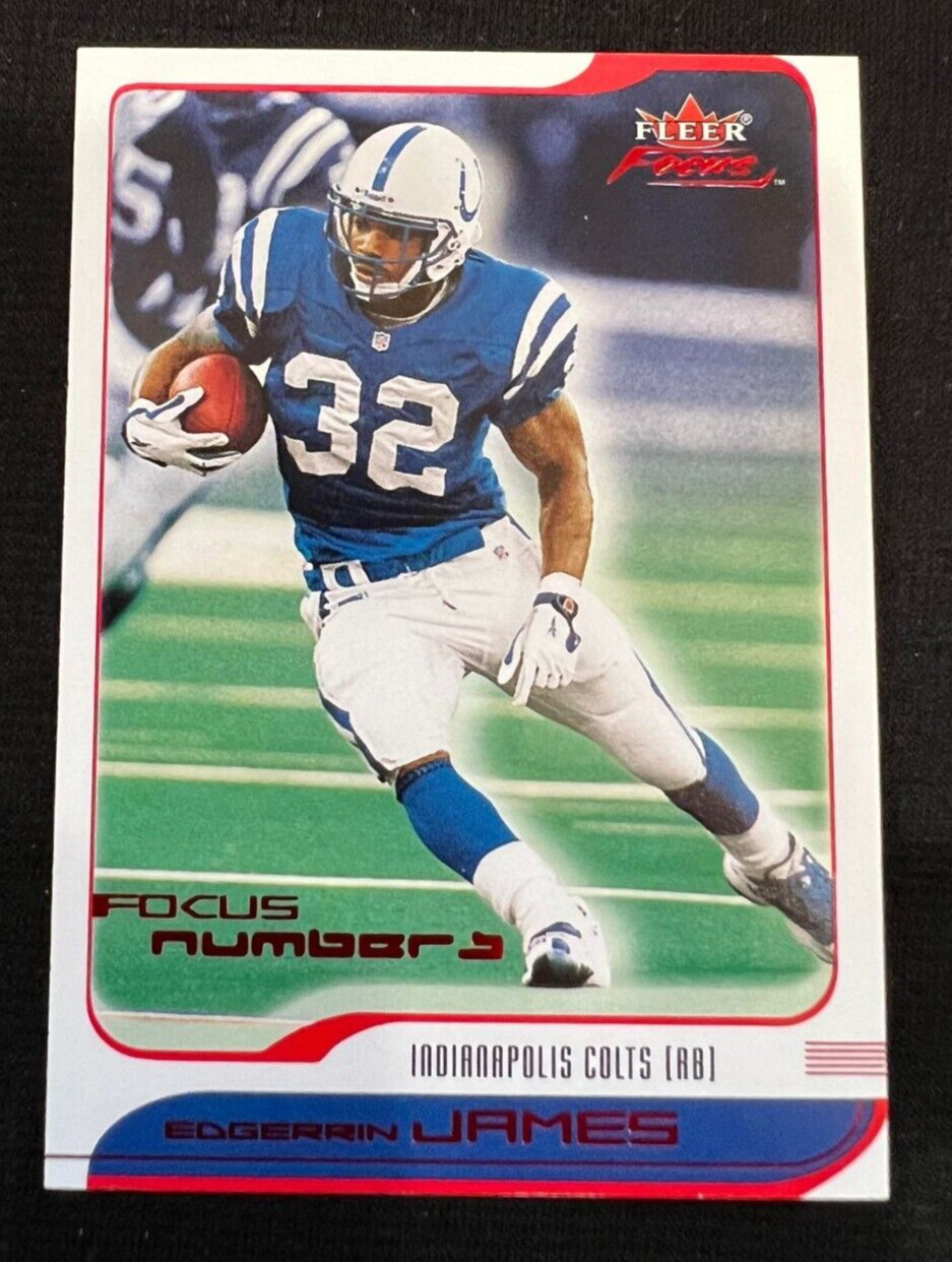 EDGERRIN JAMES Colts 2001 Fleer Focus Numbers #58 NFL HOF #287/387