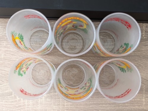 Ronrico Rum Milchgläser 6er Set Vintage MCM Retro Barware 50er Jahre 6" hoch - Bild 4 von 17