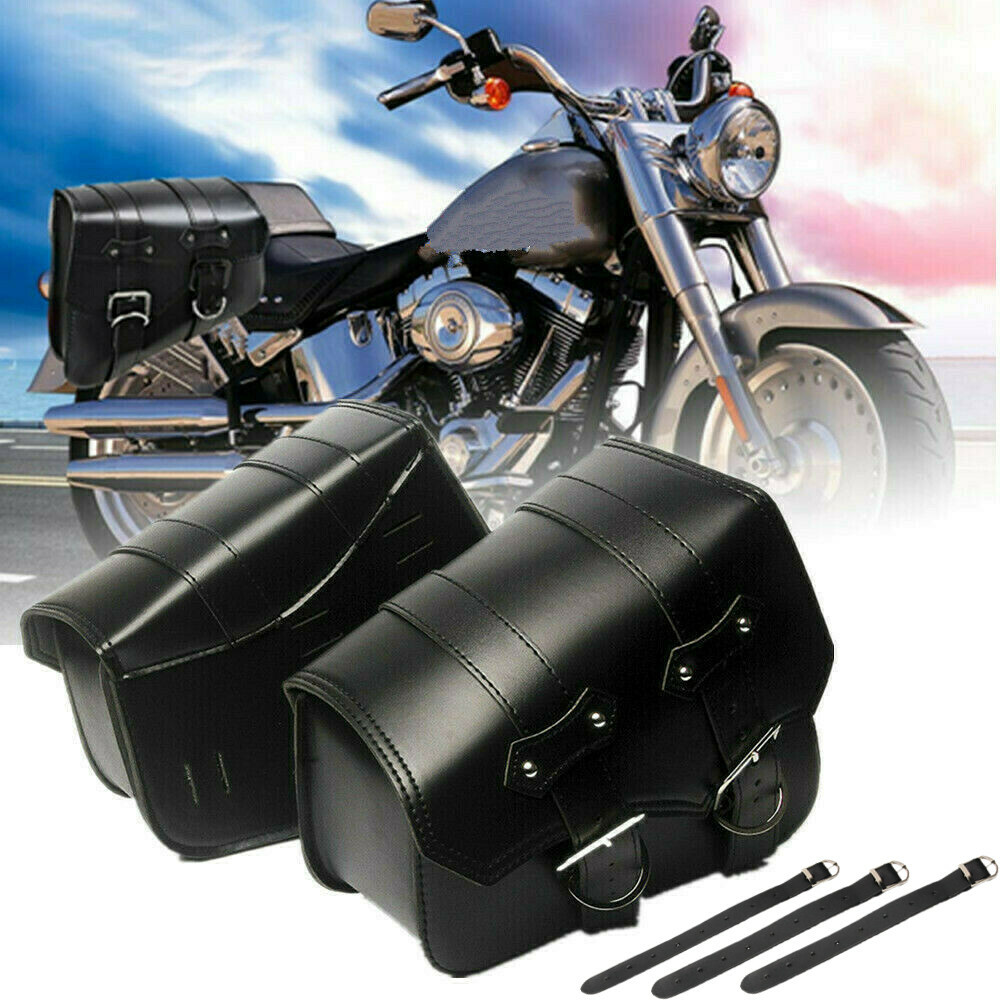 Black Saddle Bags Side Storage Bag For Harley Sportster 883 Hugger
