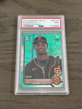 2022 Bowman Chrome Sapphire Prospects Aqua Ryan Reckley PSA 9 Giants /99 1st