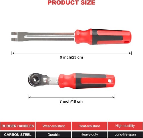 2 Piece Automatic Slack Adjuster Release Tool Set Double Square Adjustment - Picture 6 of 8