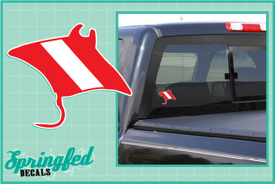 Scuba Divers Flag Logo Bold Kiss Cut Vinyl Sticker Decal Gift Idea Deep Sea Phone Decal Water Bottle Stickers Car Decals Laptop Sticker