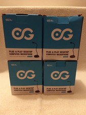 Lot of 4 Elegiant Plug & Play Desktop Computer Microphones, Model EGM-03