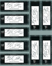 WWE Trish Stratus Autographed Signature card sheet (photo quality), 9 Autographs