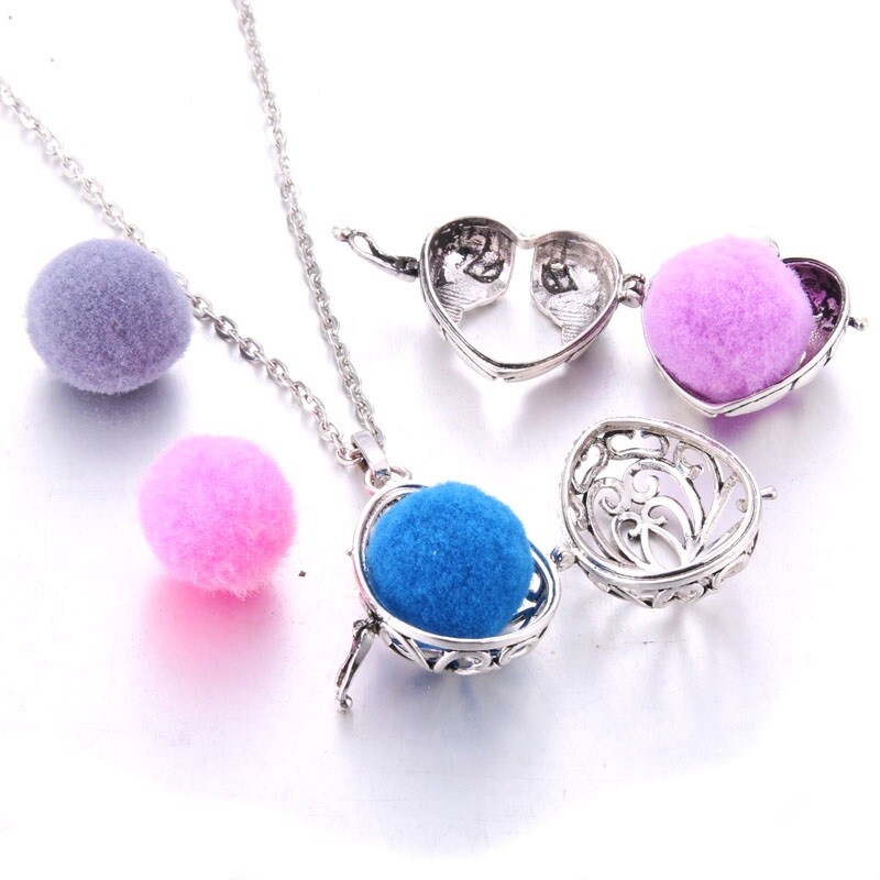 Collier Diffuseur Aromathérapie PACKOVE - Pendentif Cœur Élégant Pour Huiles Essentielles - Acier