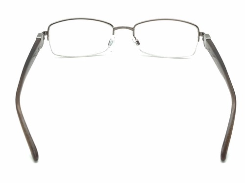 Burberry B 1146 1016 Silver Brown Half-Rimless Eyeglasses Women 52-17 135 Italy - Picture 5 of 11