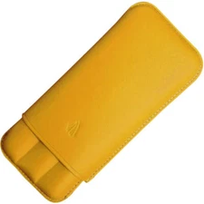 Recife Leather Pen Case Riviera Safran for 3 Pens