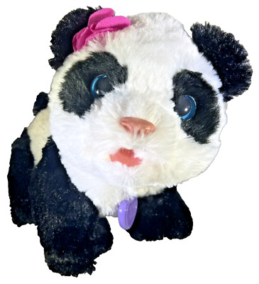 FurReal Friends Pom Pom My Baby Panda Bear Plush Interactive Pet Hasbro 12 
