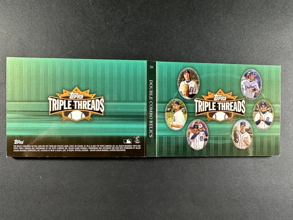 Verlander Zumaya Granderson Ordonez Rodriguez Rodgers Triple Threads Relics /18 - Image 2 of 2