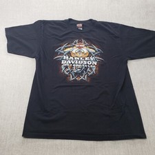 Harley Davidson Motorcycle T Shirt HD 2XL 2007 Graphic Coralville Iowa USA Made