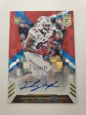 2020 Donruss Elite Quintez Cephus RED Auto /99 Rookie  39/99
