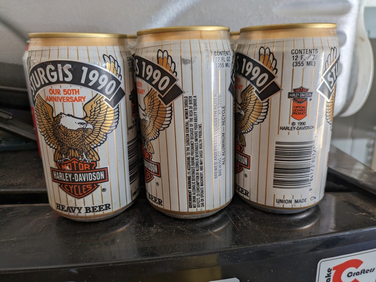 Vintage Sturgis 50th Anniversary 1990 Harley Davidson Beer 6 Pack