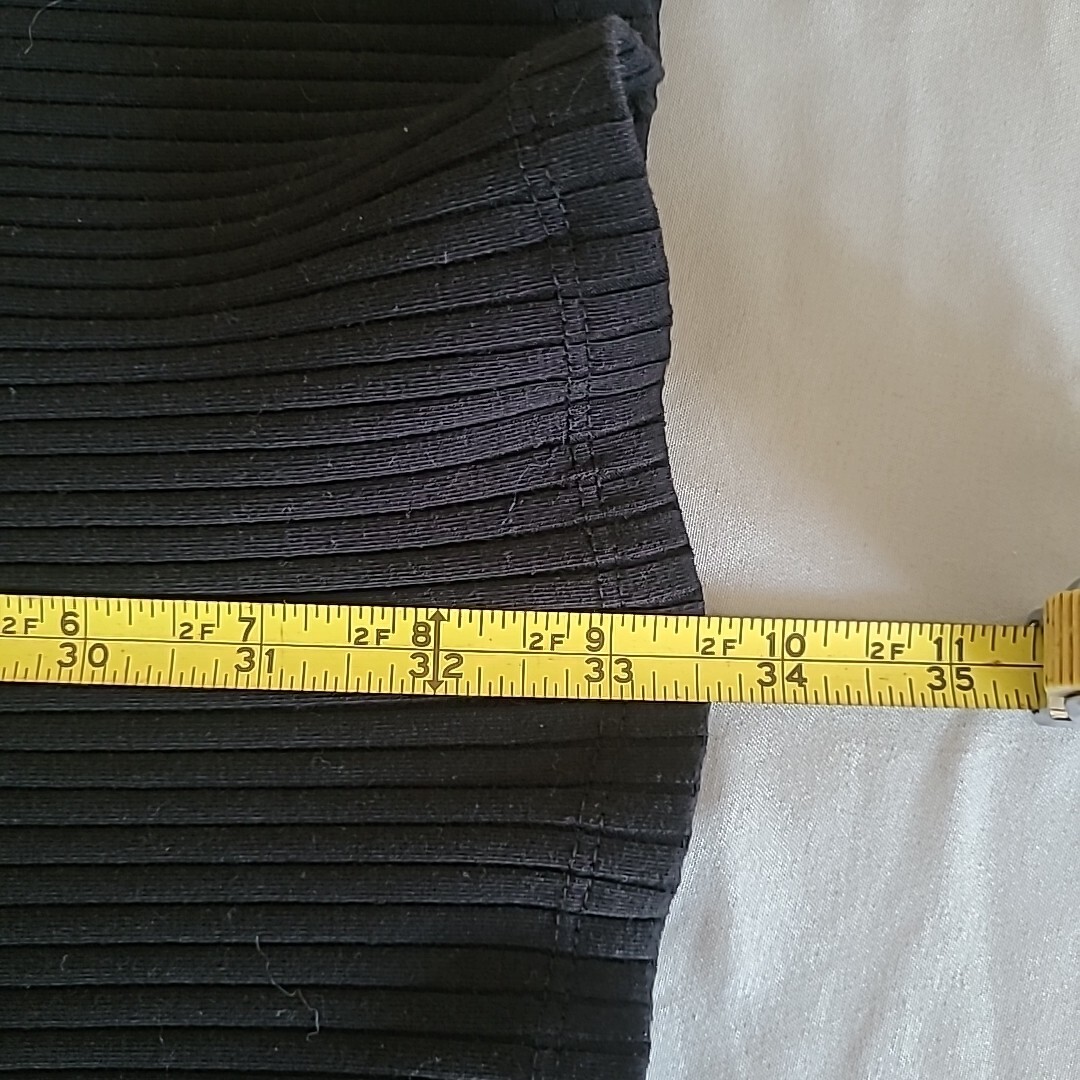 Divided H&M Womens Dress Black Ribbed Stretch XL Short Sleeve Collar Minimalist  thumbnail 6