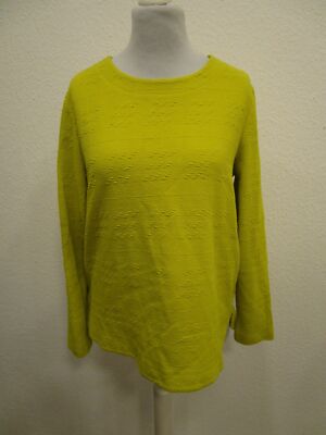 Bianca Sweatshirt Langarm Seitenschlitze senfgelb Gr.38 (B117-101)