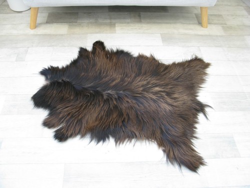ALFOMBRA DE CABRA GIGANTE GRIEGA GENUINA PELO LARGO PIEL RARA PIEL PIEL SUELO CUBIERTA DE SILLA Go408 - Imagen 12 de 17