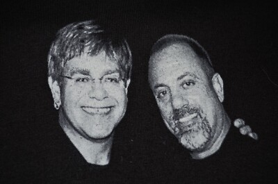 Elton John Billy Joel Face 2 Tour Piano Man Band M/L T-Shirt VTG 90s 2002 NEW