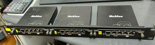 3x Mcafee Fail-Open Module 1000Base-T Ethernet Control Network Monitor w/1U Rack - Picture 1 of 4