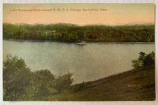 1907 - 1910s SPRINGFIELD, MA, LAKE MASSASOIT INTERNATIONAL YMCA COLLEGE POSTCARD
