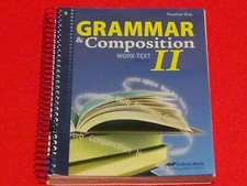 A Beka Book Grammar  Composition II Work-Text Teacher Key, Grade 8.