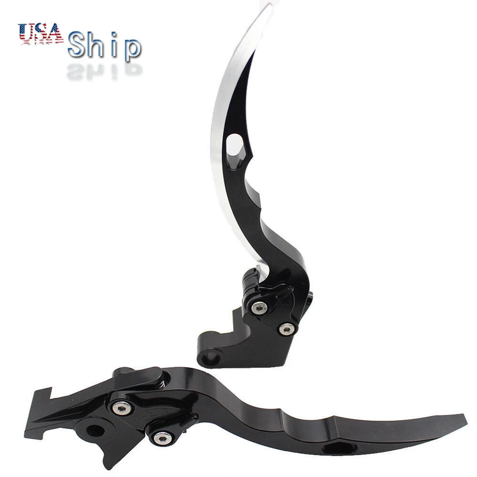 Alavancas de embreagem de freio lâmina CNC ajustáveis para Honda Suzuki Kawasaki Yamaha BUEll - Imagem 2 de 4