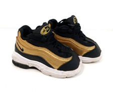 Nike Little Air Max 95 Toddler Size 4C Black Gold 905462-032 Shoe 2019 Sneakers