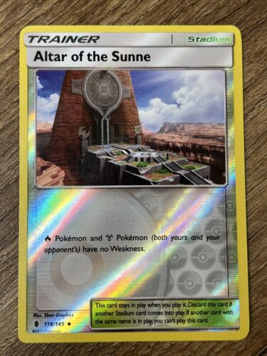 Altar of the Sunne 118/145 Guardians Rising Pokemon Reverse Holo Foil Rare - Picture 1 of 12