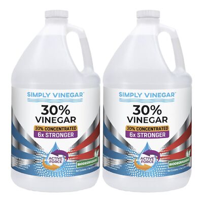 Simply Vinegar 30% Vinegar   Pure Concentrated Active-Force Vinegar for Cl