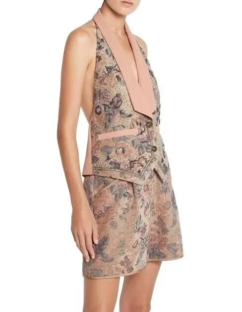 NWOT SASS & BIDE "Past Times" Embellished Tapestry Waistcoat Vest Size 6 - $550 - Image 3 of 4