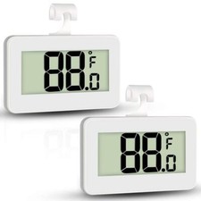 2 Pack Digital Refrigerator Thermometer with Large LCD Display