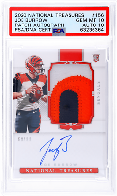 その他 Joe Burrow RC Auto panini 2020 National Treasures Joe Burrow Rookie Patch Auto #156