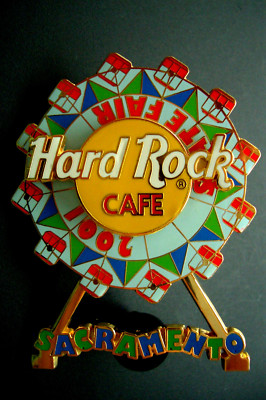 HRC Hard Rock Cafe Sacramento State Fair Moving Ferris Wheel Spinning Logo LE
