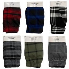 NWT EXPRESS Men's Stretch Flannel Boxer Underwear S-M-L-XL Red Blue Black Gray
