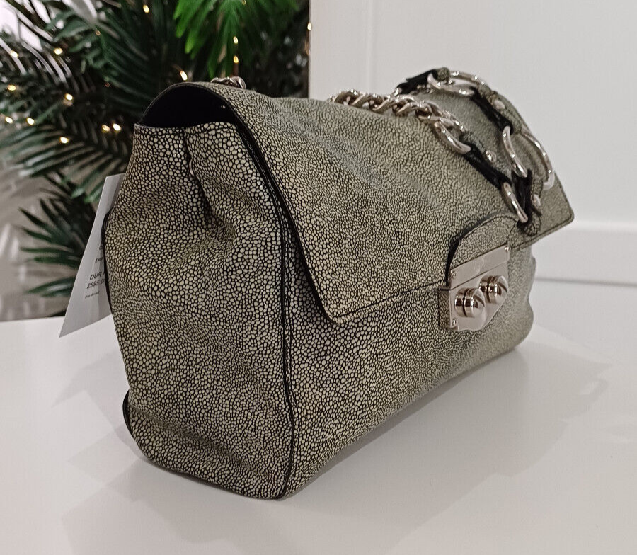 YSL Yves Saint Laurent borsa a tracolla in pelle blu scuro ERP £2.650 00