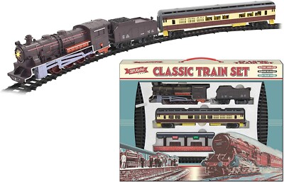 Classic Train Set großes Spielzeug mit Licht & Sound batteriebetrieben Kinder Jungen Spielzeug