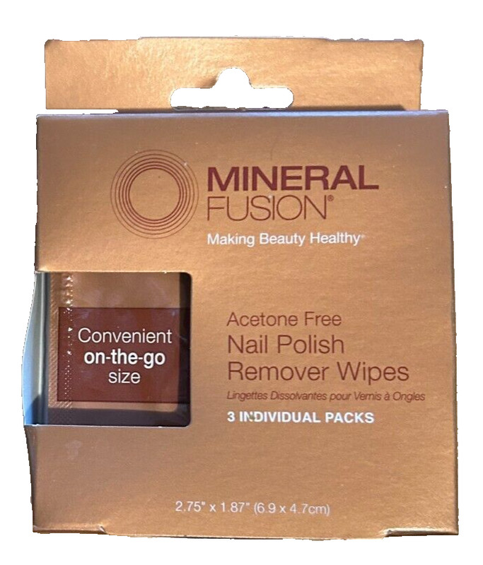 Mineral Fusion, Gel Nail Polish Remover, Wipes 3 Ct