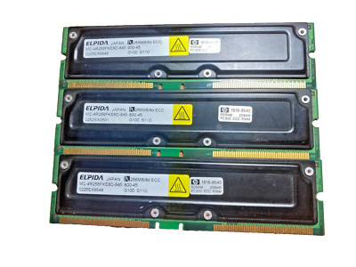Elpida PC-800 256 MB RIMM 800 MHz RDRAM (Rambus DRAM) Memory (MC-4R256FKE8D-845)