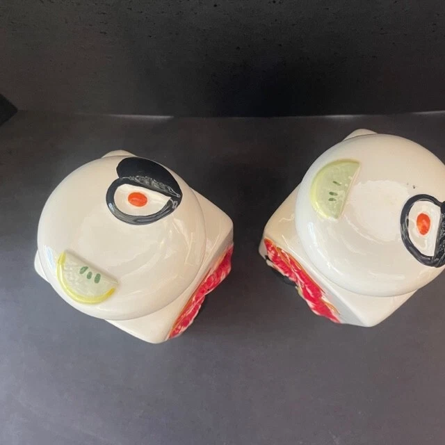 Set of 2 Vintage Embossed Lobster Seafood Canisters Paragon Casino - Image 2 of 4