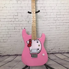 Best-selling Factory custom electric guitar Hello cat S T pink color in stock