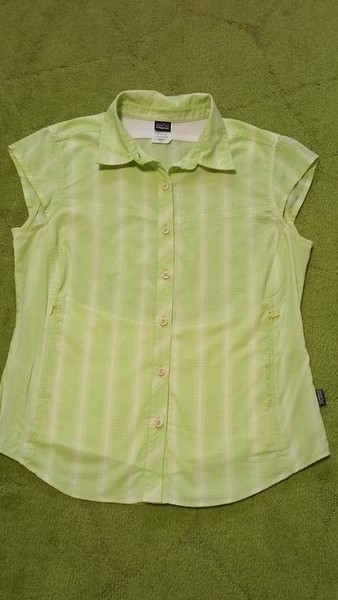 Women Patagonia Shirt Green Cotton 36 / S / 44