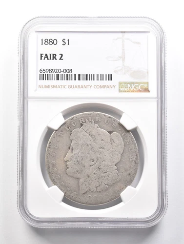 LOWBALL 1880 Morgan Silver Dollar NGC Low Ball FR2 FR-2 Fair Pocket Piece *796