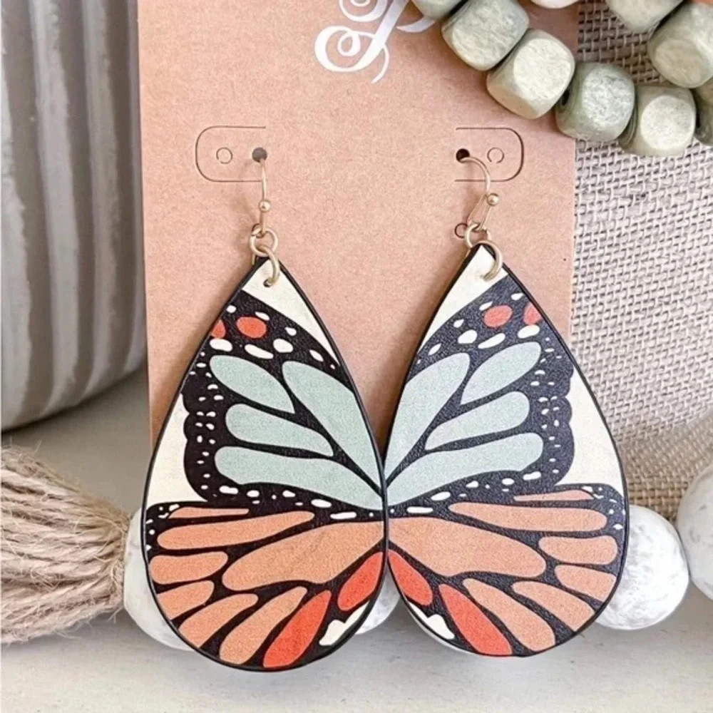 Plunder | Butterfly Wing Teardrop Earrings