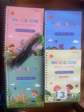 Sank Magic Practice Copybooks For Preschooler Age 3+ - 4 Books Plus Pen