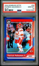 2024 Donruss Optic PSA 10 Blue /199 Patrick Mahomes Chiefs #94