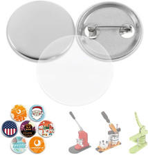 100 Sets 25Mm / 0.98 in Button Maker Supplies, Matte Metal Back