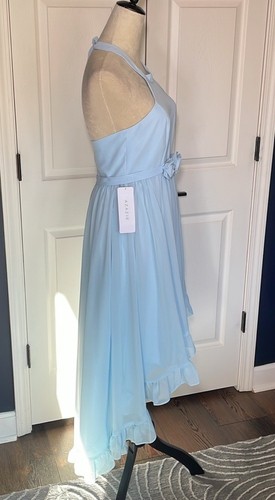NWT AZAZIE HERMIONE JUNIOR Sky Blue A-Line Chiffon Dress Size 16 - Picture 6 of 10