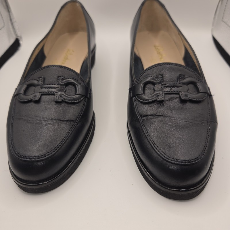 Salvatore Ferragamo Florence Italy Dress Leather Loafers US Womens Sz 3.5C #A29