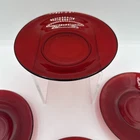 Vtg Anchor Hocking R 1700 Royal Ruby Red 5 3/4” Saucer 1960’s-1970 Qty Choice