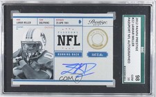 2012 Playoff Prestige NFL Passport Signatures Lamar Miller #22 SGC 98 Auto 3c7
