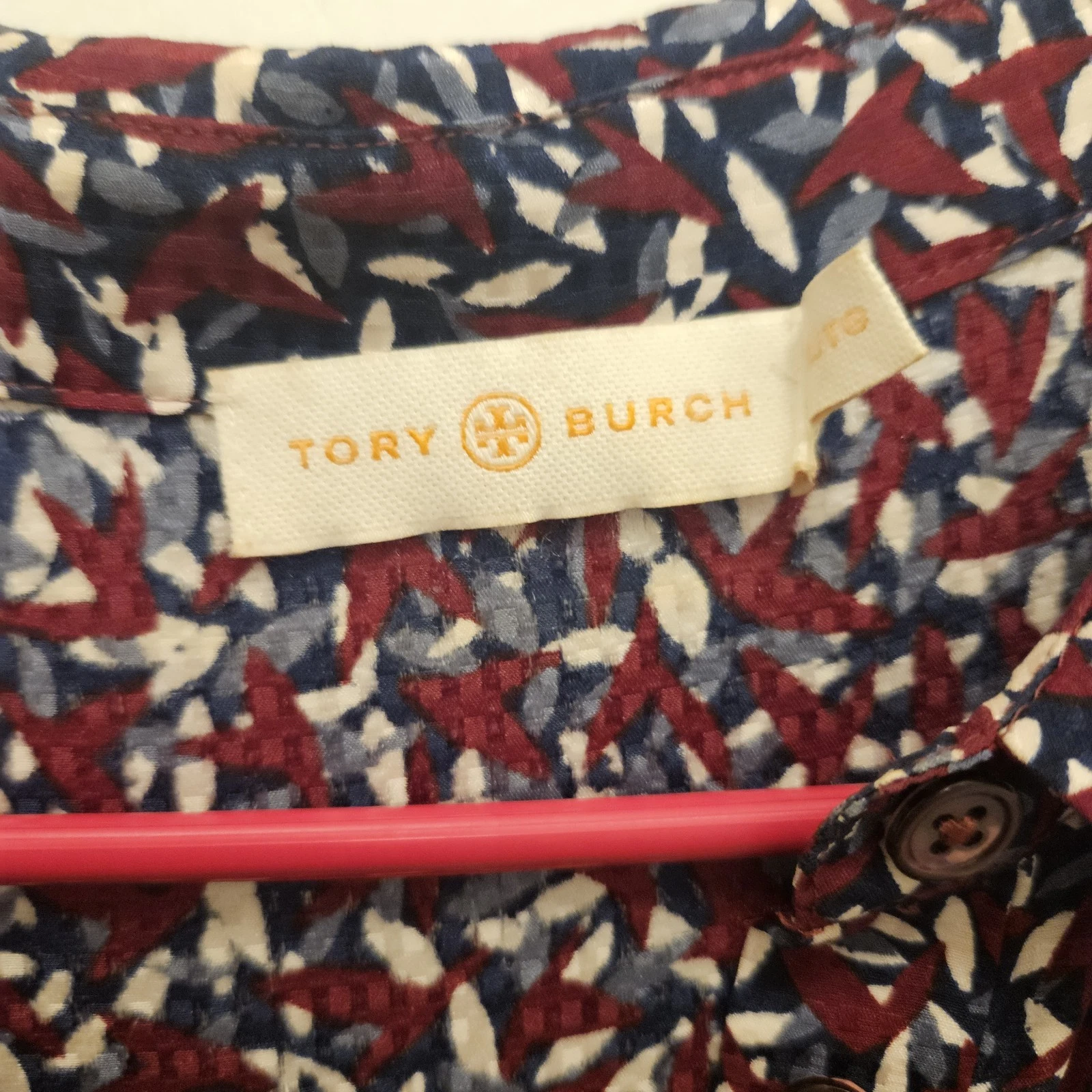 Abito TORY BURCH donna taglia XL extra large midi KENDRA colore rosso confetti